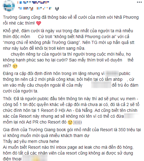 Le dinh hon cua Nha Phuong - Truong Giang duoc to chuc nghiem ngat-Hinh-2