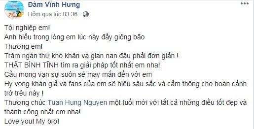 Dam Vinh Hung dong vien Tuan Hung giua on ao bi huy show-Hinh-2