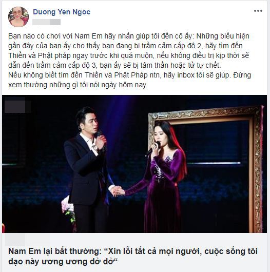 Duong Yen Ngoc: “Nam Em bi tram cam, khong dieu tri se tam than“-Hinh-2