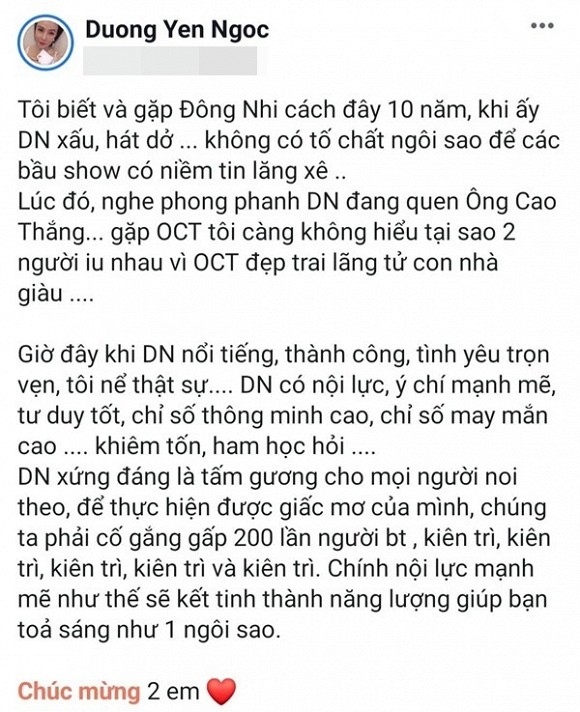 Chuc mung Dong Nhi the nay, Duong Yen Ngoc bi 