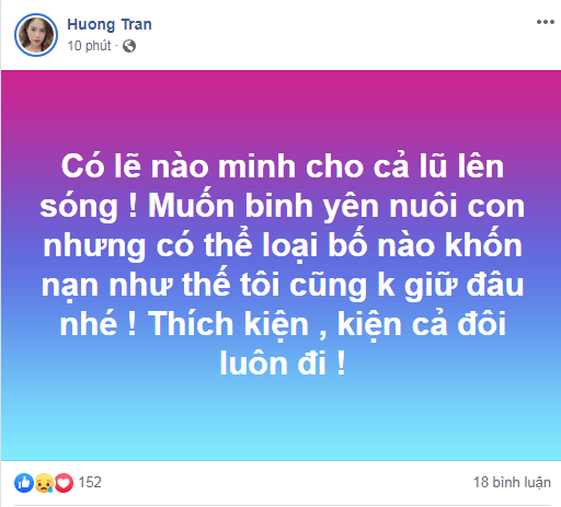 Huong Tran bat ngo to chong cu Viet Anh la loai “bo khon nan“