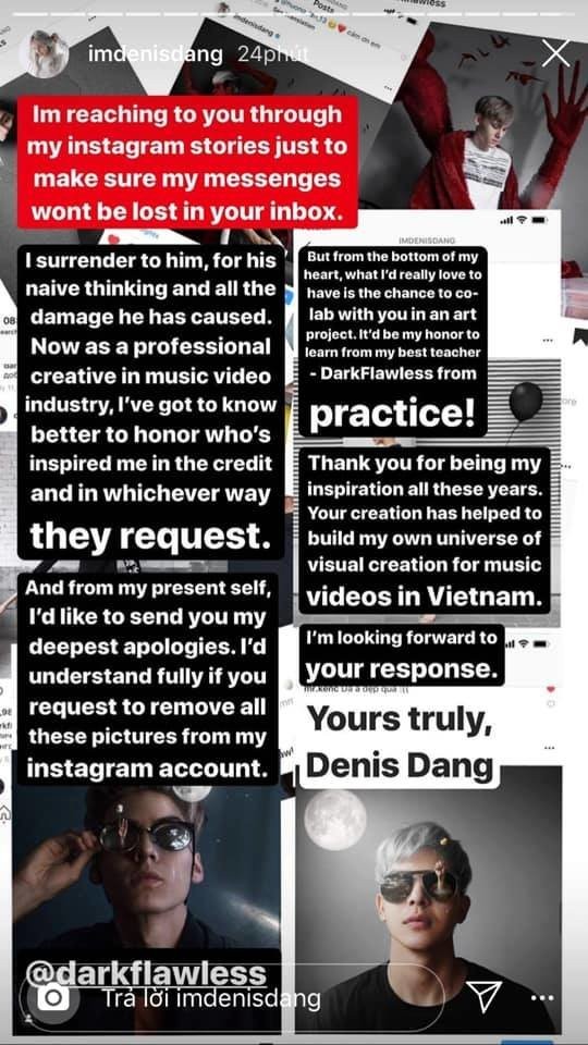 Denis Dang xin loi khi bi to 