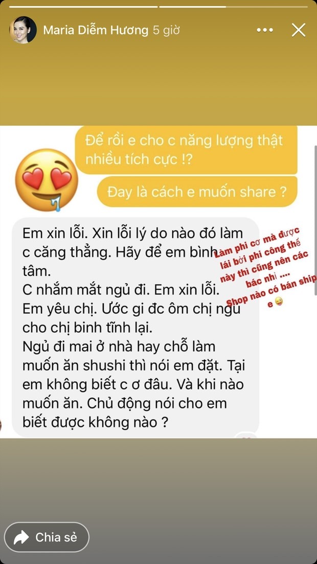 Hoa hau Diem Huong cong khai tin nhan mui man cua tinh tre-Hinh-2