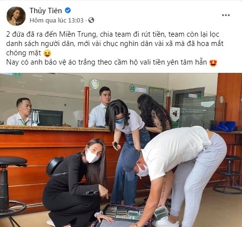 Thuy Tien da chi bao nhieu tien trong 150 ty quyen gop?
