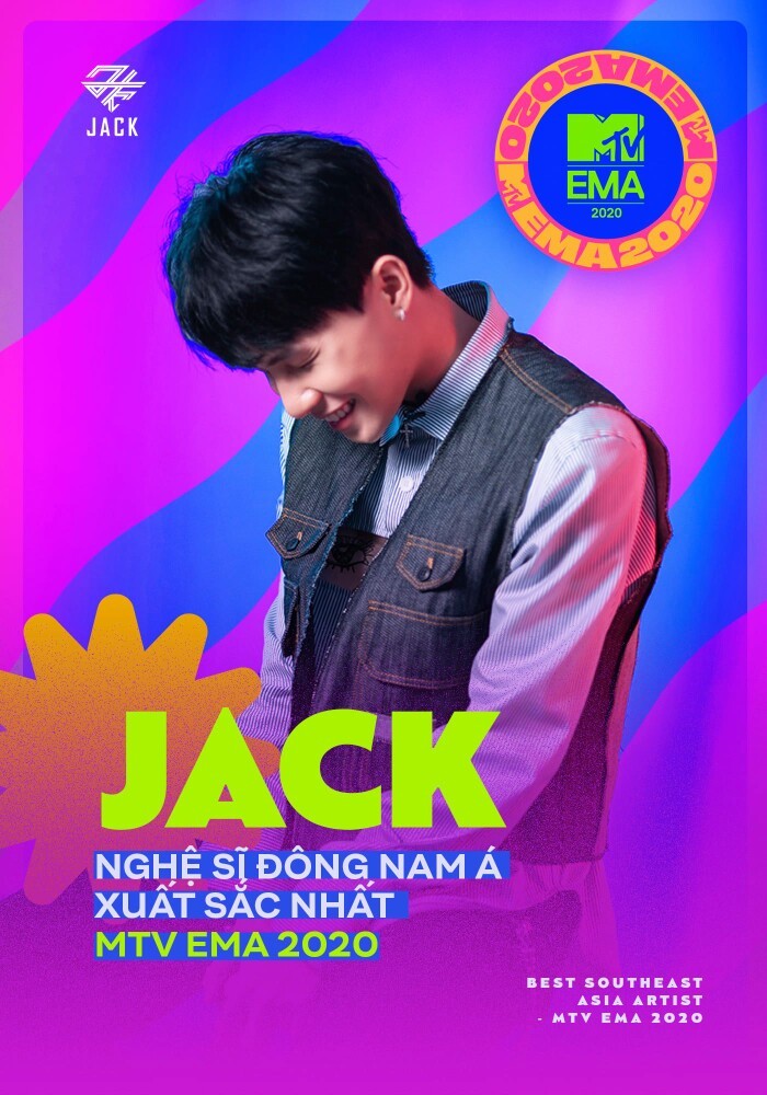 Jack nhan giai Nghe si Dong Nam A xuat sac nhat MTV EMA 2020