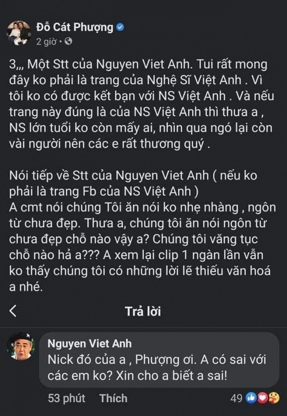 Cat Phuong phan ung gat ve loi nhac nho cua nghe si Viet Anh-Hinh-2
