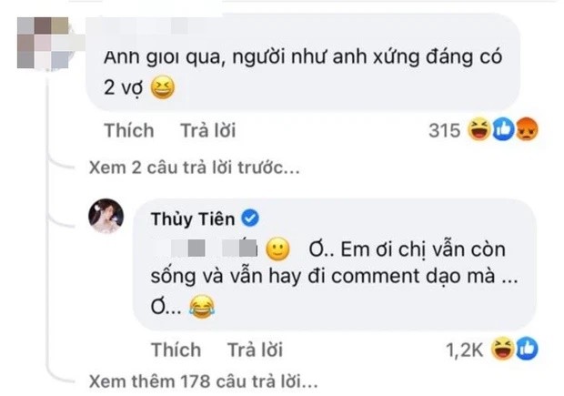 Cong Vinh bi xui co 2 vo, Thuy Tien phan ung 