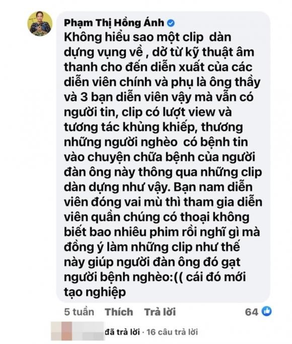 Hong Anh to 1 dien vien gia mu trong clip cua Vo Hoang Yen?