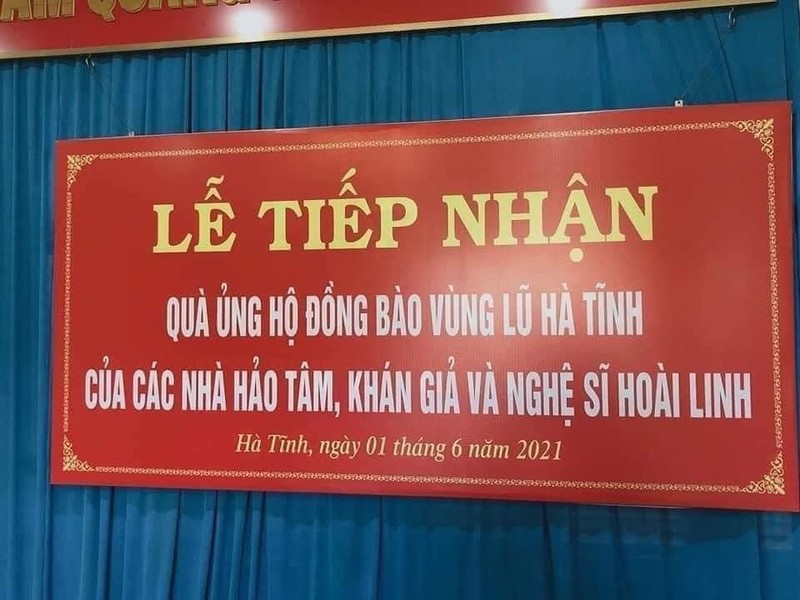 Dai dien NSUT Hoai Linh da trao 9 ty cho 4 tinh mien Trung