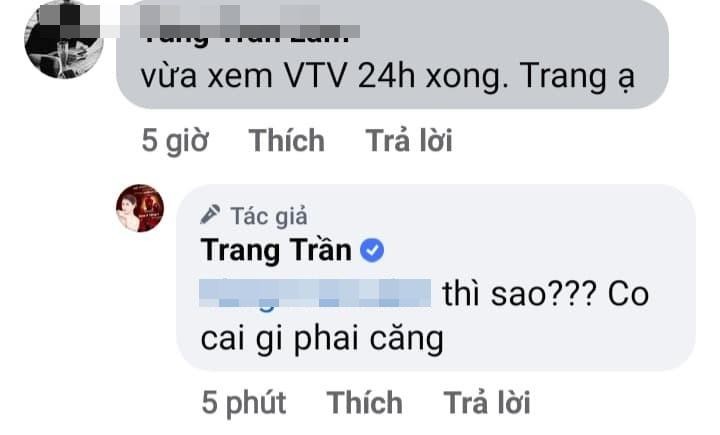 Trang Tran “lam gi cang” sau ban tin VTV len an livestream vo van hoa-Hinh-3