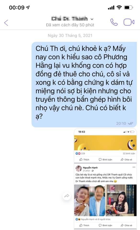 Vy Oanh cong khai loat tin nhan 