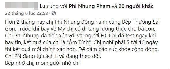 Sau tin don nhiem COVID-19, Phi Nhung xac nhan tiep xuc vai F0-Hinh-3