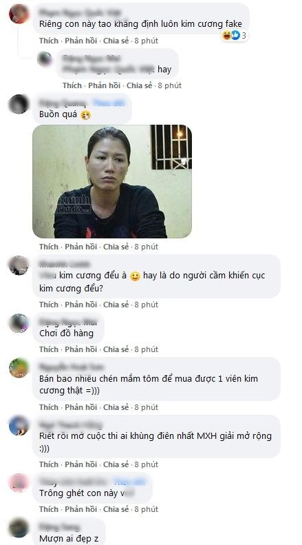 Trang Tran khoe kim cuong, lap tuc bi 