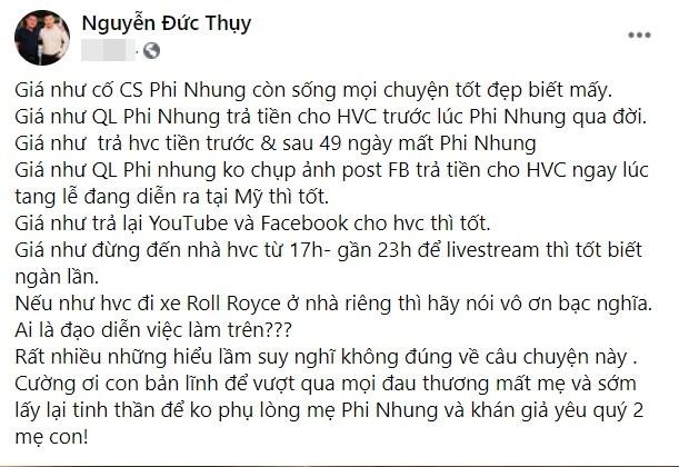 Bau Thuy thac mac on ao Ho Van Cuong: 