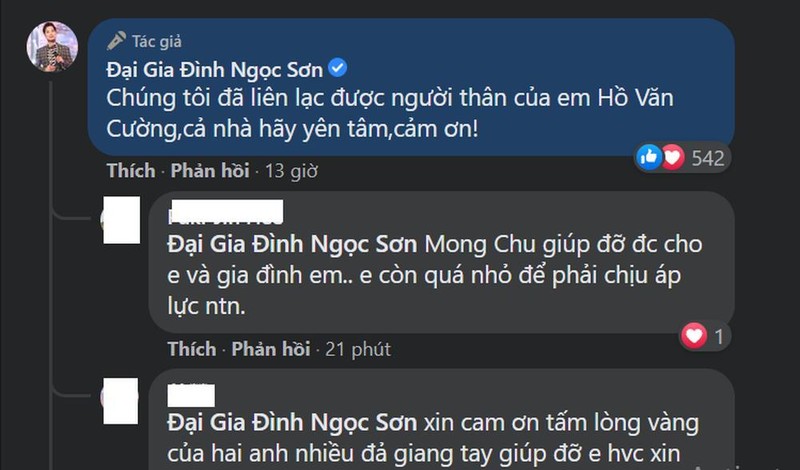 Bau Thuy thac mac on ao Ho Van Cuong: 