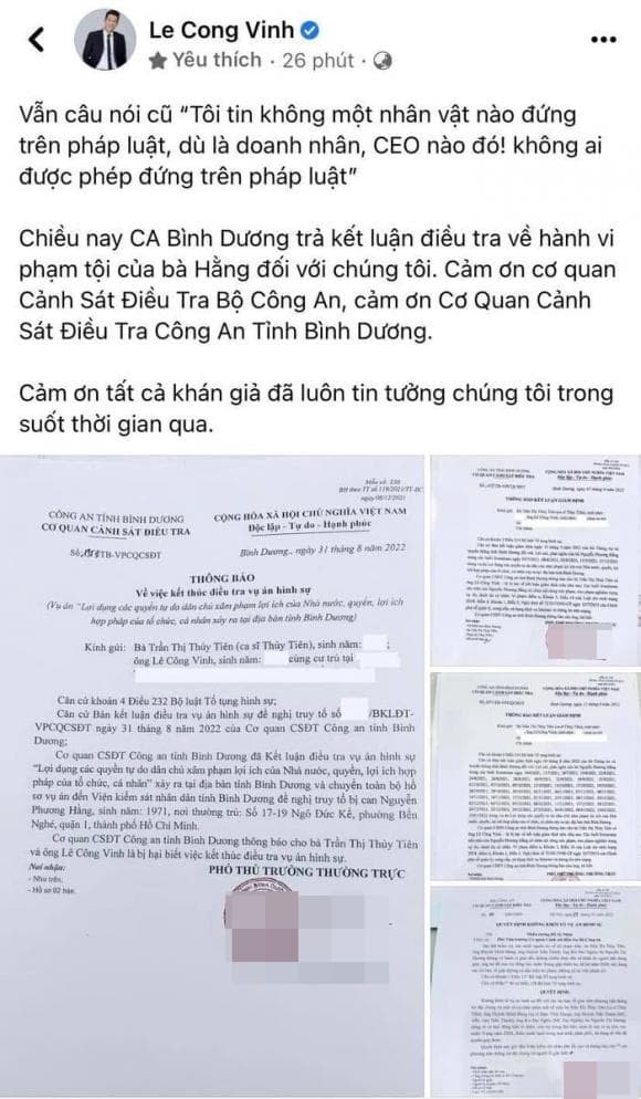 Cong Vinh va Dam Vinh Hung noi gi vu nu CEO Binh Duong?