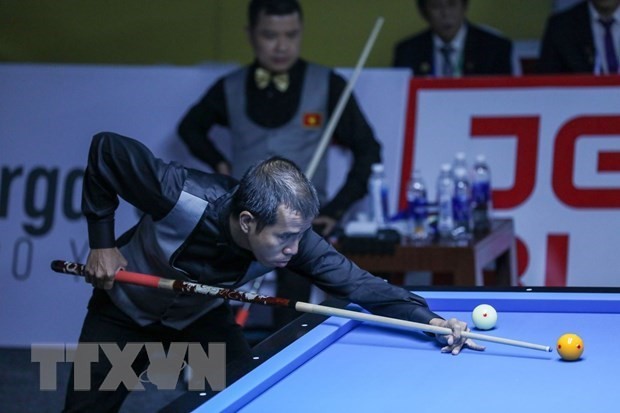 Tran Quyet Chien lan thu 2 vo dich Billiard Carom 3 bang Cup The gioi