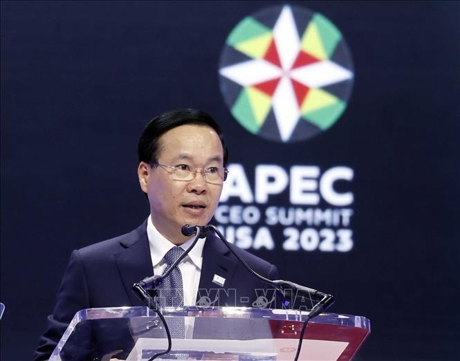 Toan van bai phat bieu cua Chu tich nuoc tai Hoi nghi Thuong dinh Doanh nghiep APEC 2023