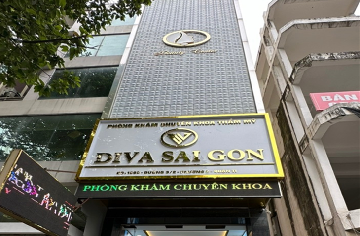 Phòng khám thẩm mỹ Diva Sài Gòn. Ảnh: Sở Y tế TP HCM