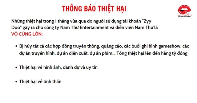 Nam Thu bi huy het hop dong, thiet hai tien ty?