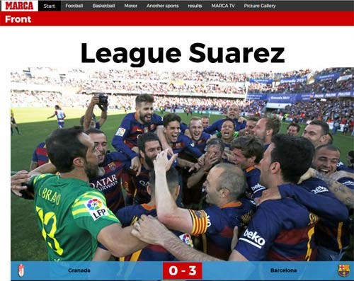 Suarez duoc tung ho trong ngay Barca vo dich La Liga