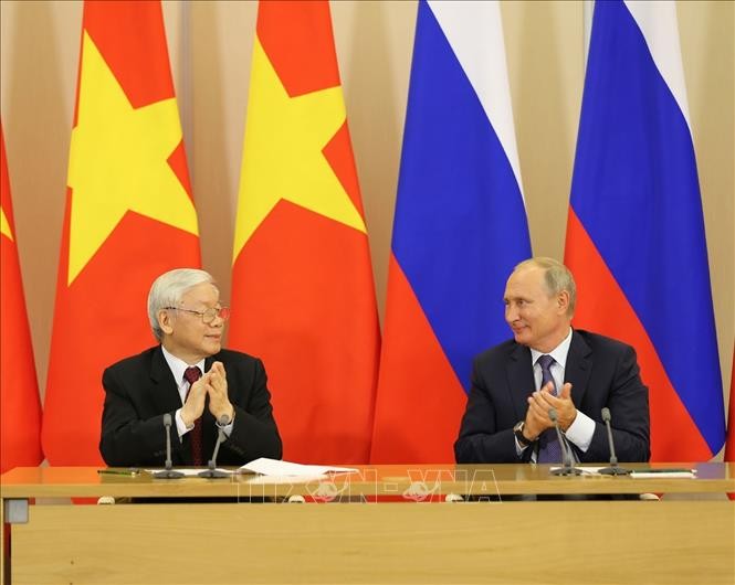 Tong Bi thu Nguyen Phu Trong gui Dien cam on Tong thong Vladimir Putin