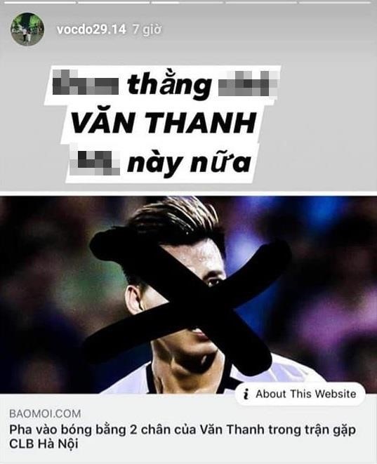 Dan mang nem da ban gai hau ve CLB Ha Noi vi xuc pham Van Thanh