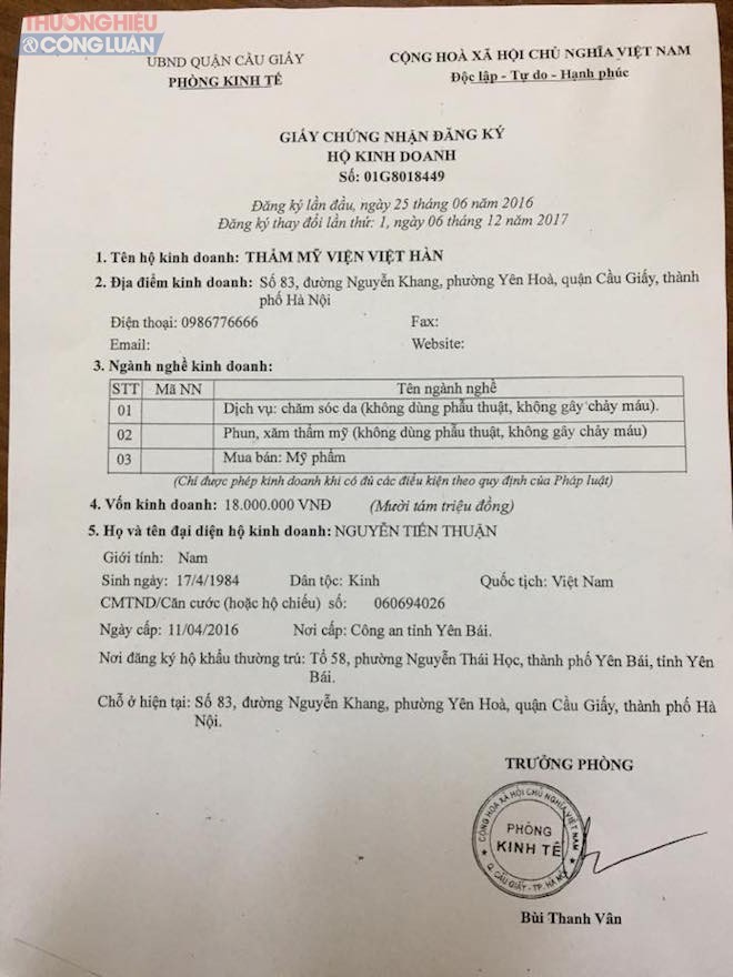 Khach hang tu vong tai TMV Viet Han: Nhung be boi rung dong cua tham my vien nay-Hinh-2