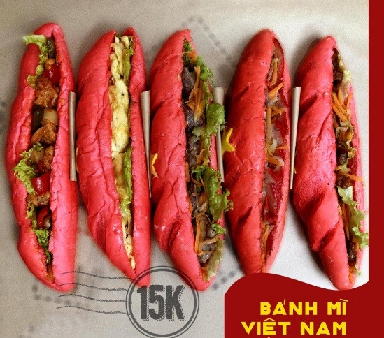 Mon banh mi To quoc co hinh ngoi sao vang 