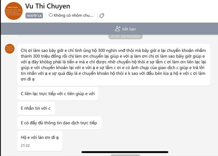 Ung ho mien Trung 300 ngan, co gai chuyen khoan nham 300 trieu va cai ket-Hinh-2