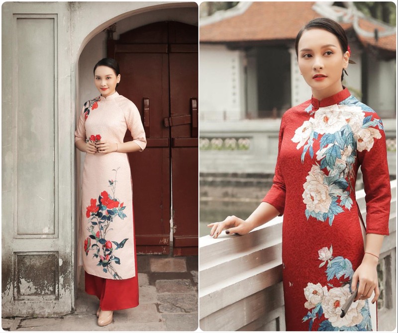 Ngam cac nu dien vien Viet dien ao dai khoe sac dip can Tet-Hinh-3