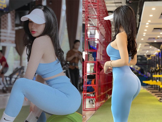 Bi kip voc dang nong bong cua hot girl phong gym vong 3 gan 100cm-Hinh-7