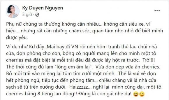 MC Ky Duyen hanh phuc khi duoc nguoi yeu quan tam
