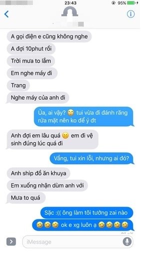 Do khoc do cuoi doc tin nhan giua shipper va khach hang