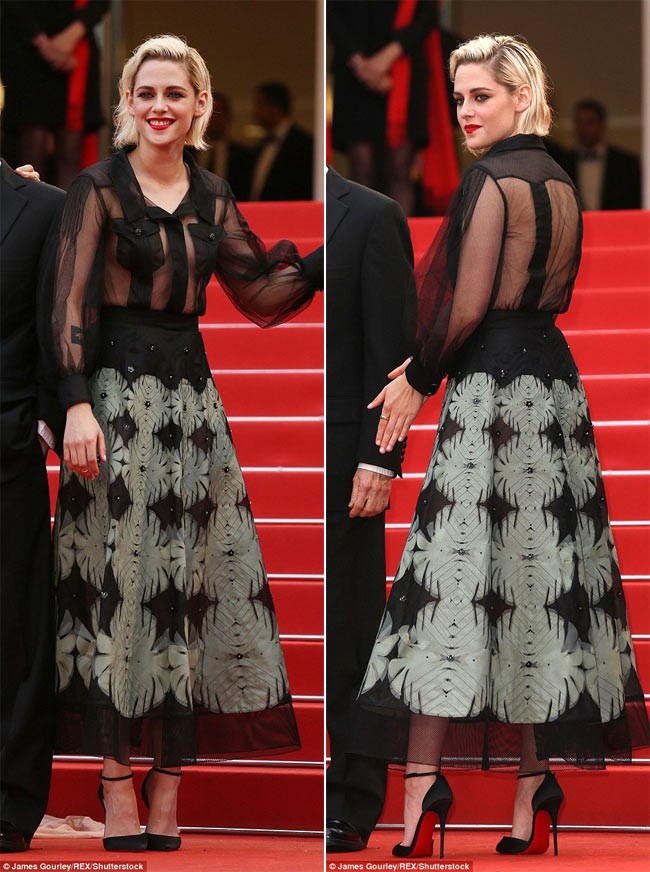 Kristen Stewart khong mac noi y tren tham do Cannes