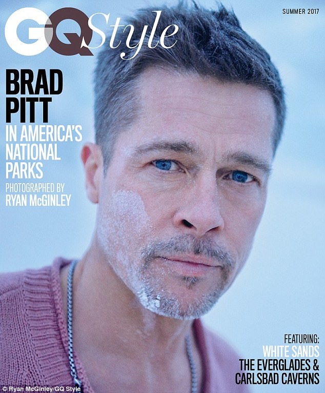 Brad Pitt pho phac, buon ba lam mau tren tap chi-Hinh-2