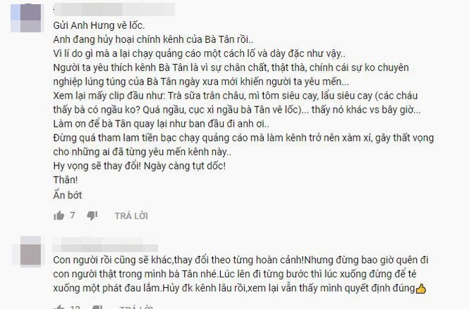 Fan yeu cau con trai de video ba Tan Vlog chan that nhu truoc-Hinh-6