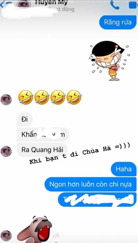 Khoe di chua cau duyen, Huyen My cong khai nhac ten Quang Hai-Hinh-2