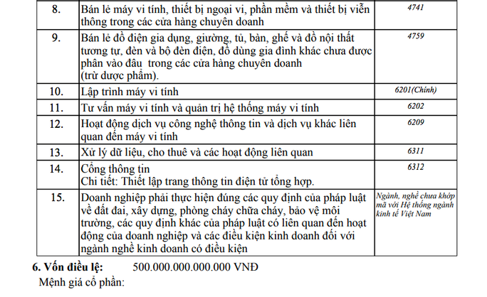 Vu dang ky gop hon 500.000 ty mo cong ty: Giam sat viec gop von