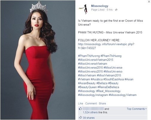 Hoa hau Pham Huong dang thang the tren trang chu Miss Universe-Hinh-8