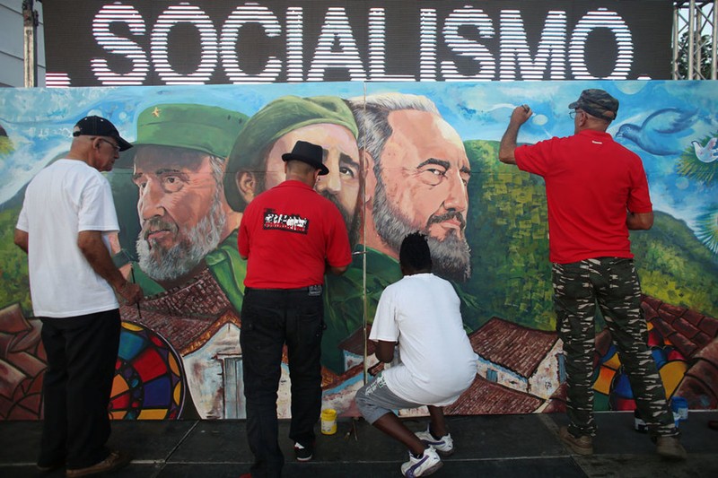 Hinh anh lanh tu Fidel Castro trong nhung buc ve graffiti-Hinh-5