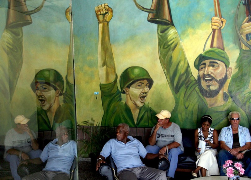 Hinh anh lanh tu Fidel Castro trong nhung buc ve graffiti