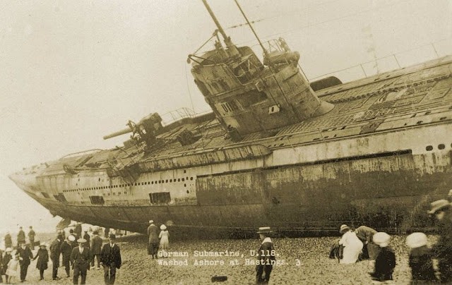 Anh hiem tau ngam U-118 cua Duc tai bo bien Hastings 1919