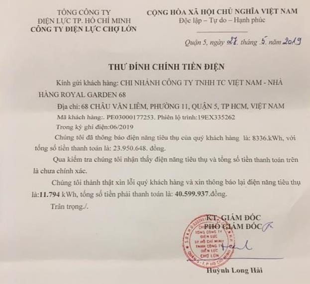 Hoa don tien dien tang tu 24 trieu len 40 trieu vi 'ghi sai chi so'