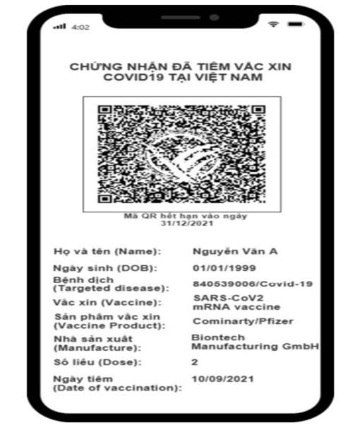 Tuong tan quy trinh 3 buoc cap “Ho chieu vac xin” cua Viet Nam