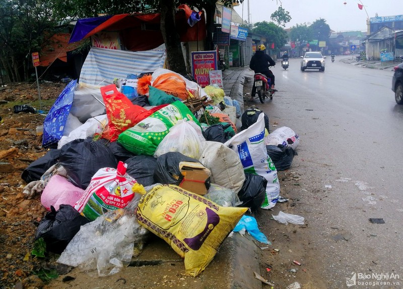 Sau Tet, nhieu tuyen duong o Nghe An ngap rac thai-Hinh-5