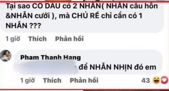 Thanh Hang noi gi khi duoc hoi 'sao co dau co toi 2 nhan cuoi'?