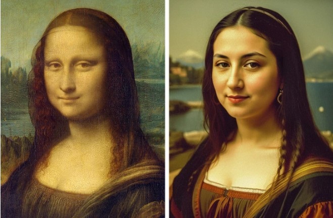 Dung AI phuc dung chan dung Mona Lisa, Isaac Newton... ngo ngang dung mao