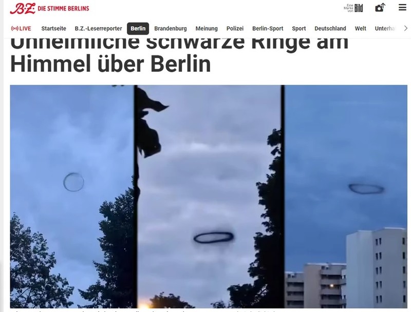 Bi an vong tron mau den nghi UFO xuat hien o Berlin