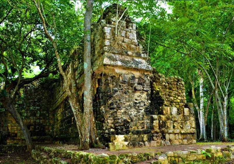 Tiet lo soc ve hai cot bi an trong cung dien nguoi Maya